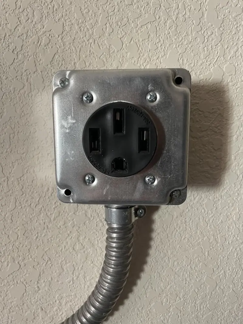 NEMA 14-50 outlet installed for Electrical Panel Upgrade in Phoenix